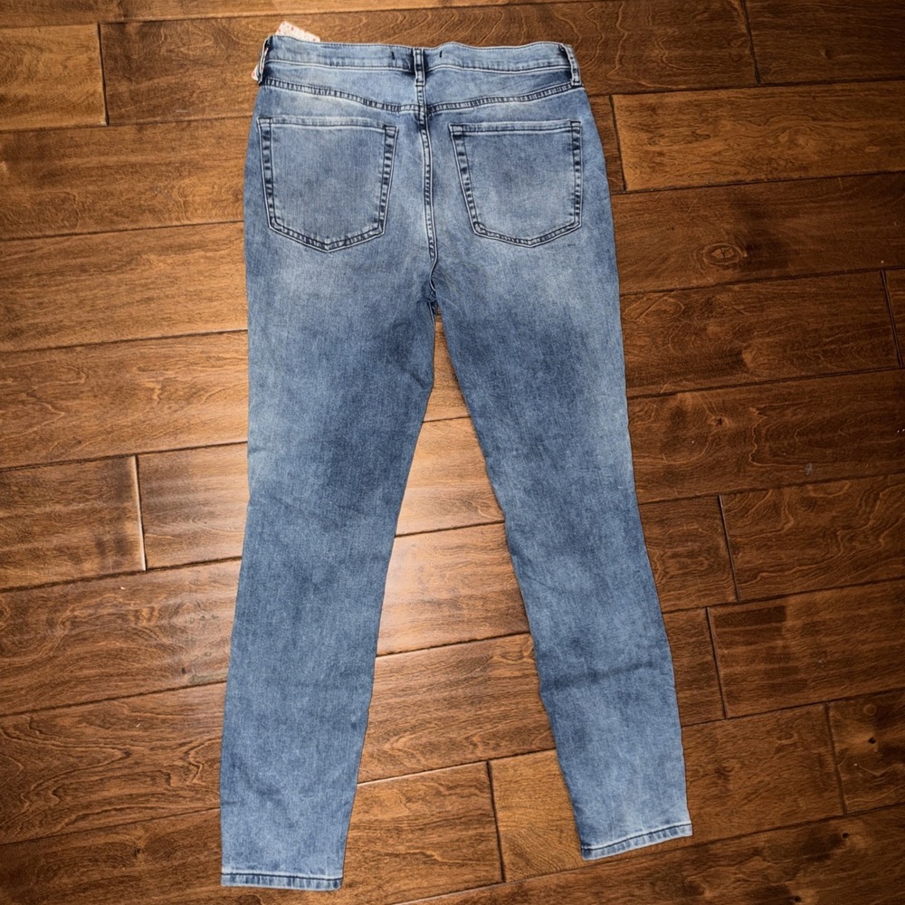 Free People Jeans Women's Size 30 Turquoise Skinny Leg Denim 61855-16515125 NWT - Picture 3 of 8